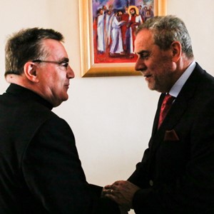 Susret zagrebačkog nadbiskupa kardinala Josipa Bozanića i zagrebačkog gradonačelnika Milana Bandića